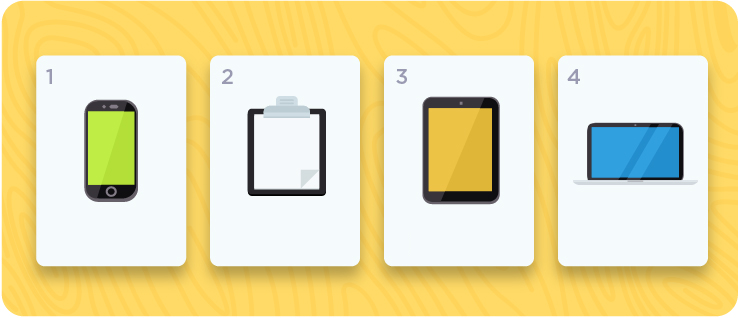 Знайди зайвий предмет Смартфон Блокнот Планшет Ноутбук