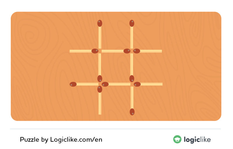 move 3 matches to make 3 squares